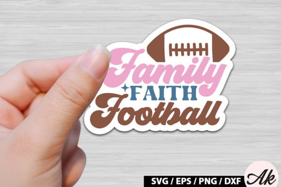 Download Family Faith Football Retro Stickers - Premium Resources