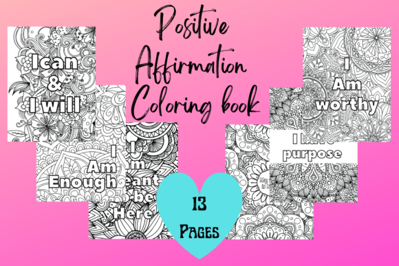 Download Positive Affirmation Coloring Book - Premium Bundle