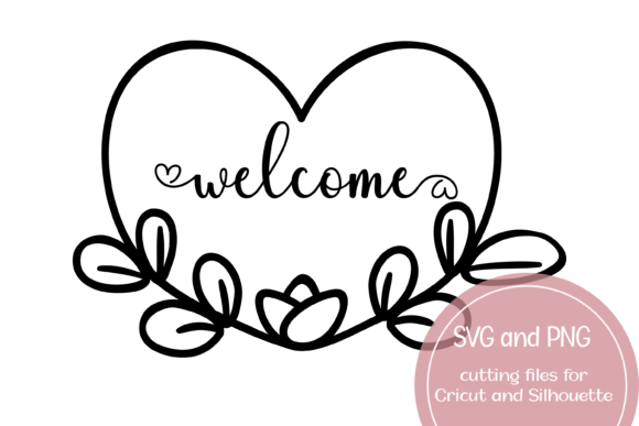 Download Welcome Heart Printable SVG and PNG - Printable Collection