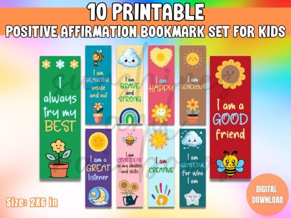 Download Positive Affirmation Bookmarks for Kids - Premium Resources