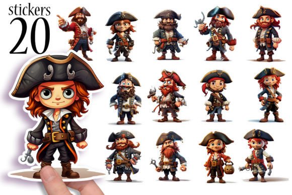 Download Pirate Day Stickers for Kids Printable - Printable Collection