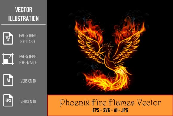 Download Phoenix Bird Fire Flames Vector - Phoenix Collection