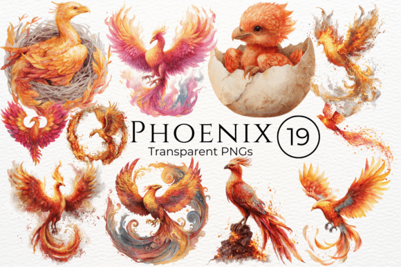 Download Phoenix Watercolor Clipart - Phoenix Collection