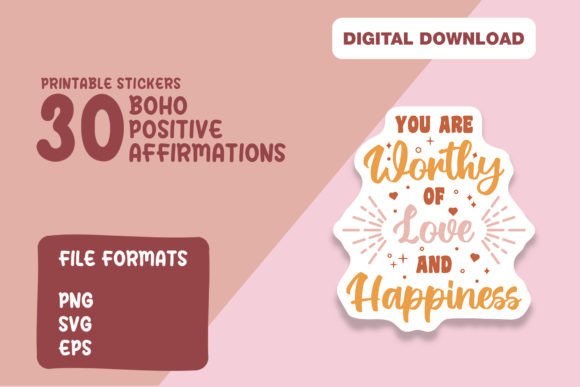 Download Boho Quotes Positive Affirmations Vol 1 - Premium Bundle