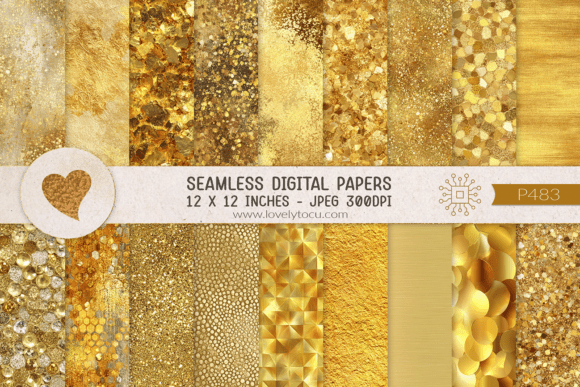 Download Gold Glitter and Metallic Textures - Glitter Collection