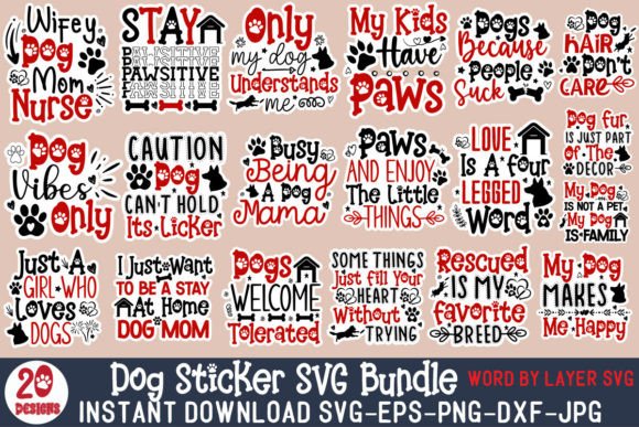 Download Dog Sticker SVG Bundle,Dog Printable SVG - Printable Collection