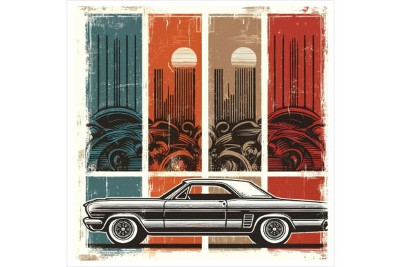 Download Classic Car Illustrations Vector - Car illustrations Collection