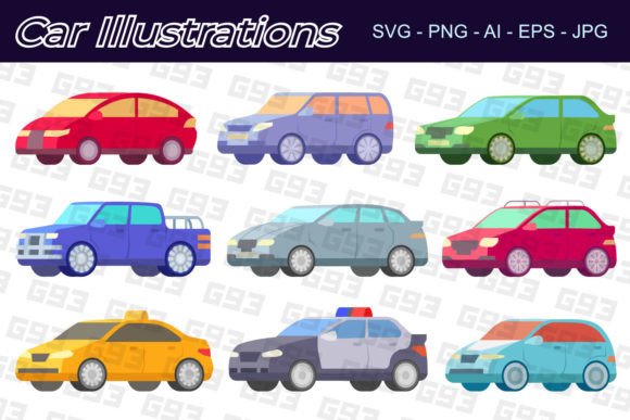 Download Car Illustrations Bundle - Car illustrations Collection