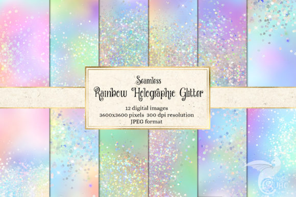 Download Seamless Rainbow Holographic Glitter - Glitter Collection