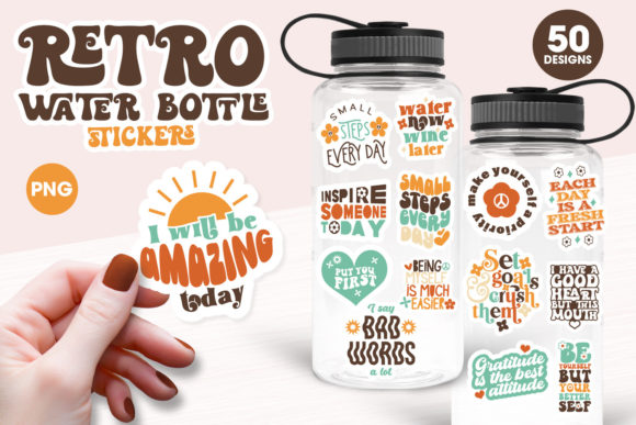 Download Water Bottle Stickers | Retro Stickers - Retro stickers Collection