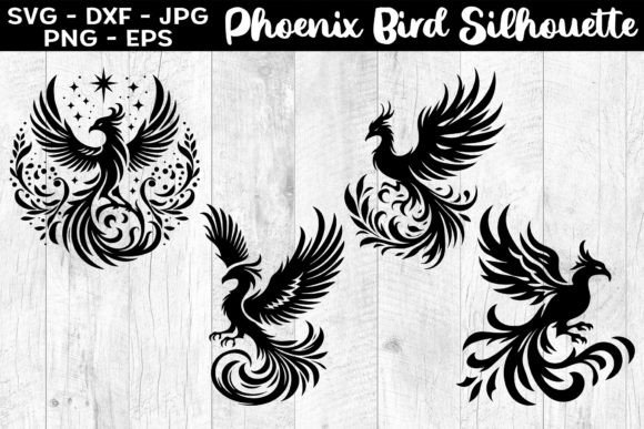 Download Phoenix Bird Silhouettes SVG EPS PNG - Phoenix Collection
