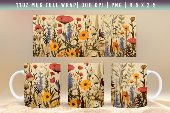Download 3D Flower Mug Wrap, Sublimation Designs - Premium Resources