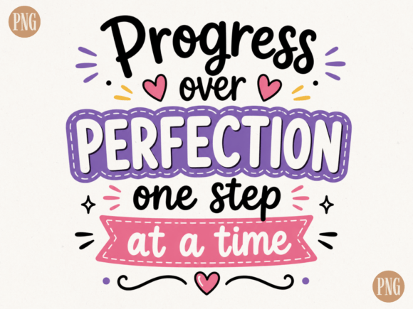 Download Progress over Perfection Motivational PN - Progress over perfection Collection