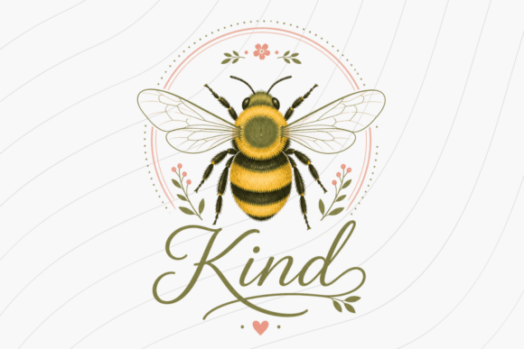 Download Cute Floral Bee Positive Quote PNG - Positive Collection